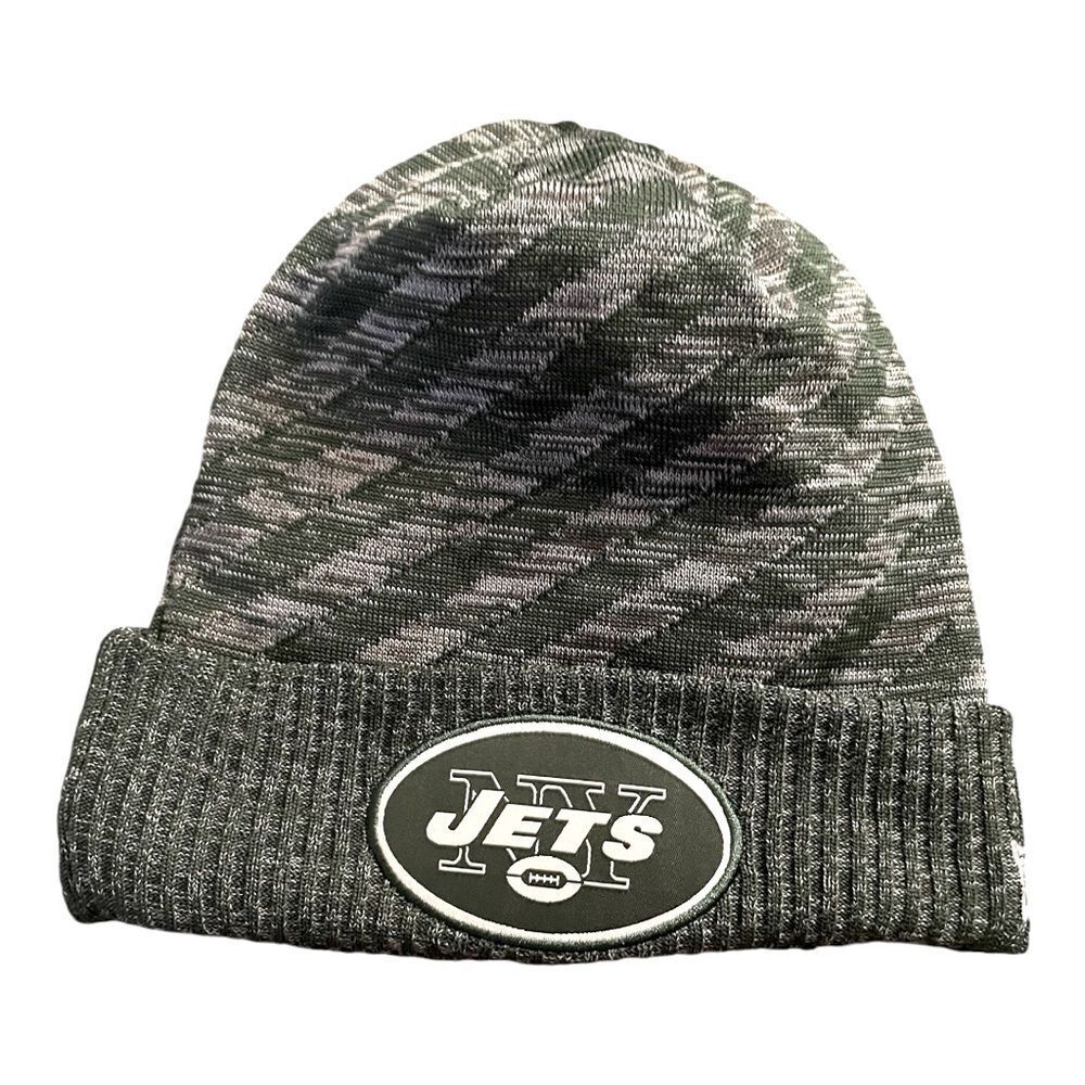 New York Jets New Era Cuffed Beanie | NFL Winter Hat Green Gray Knit 🏈